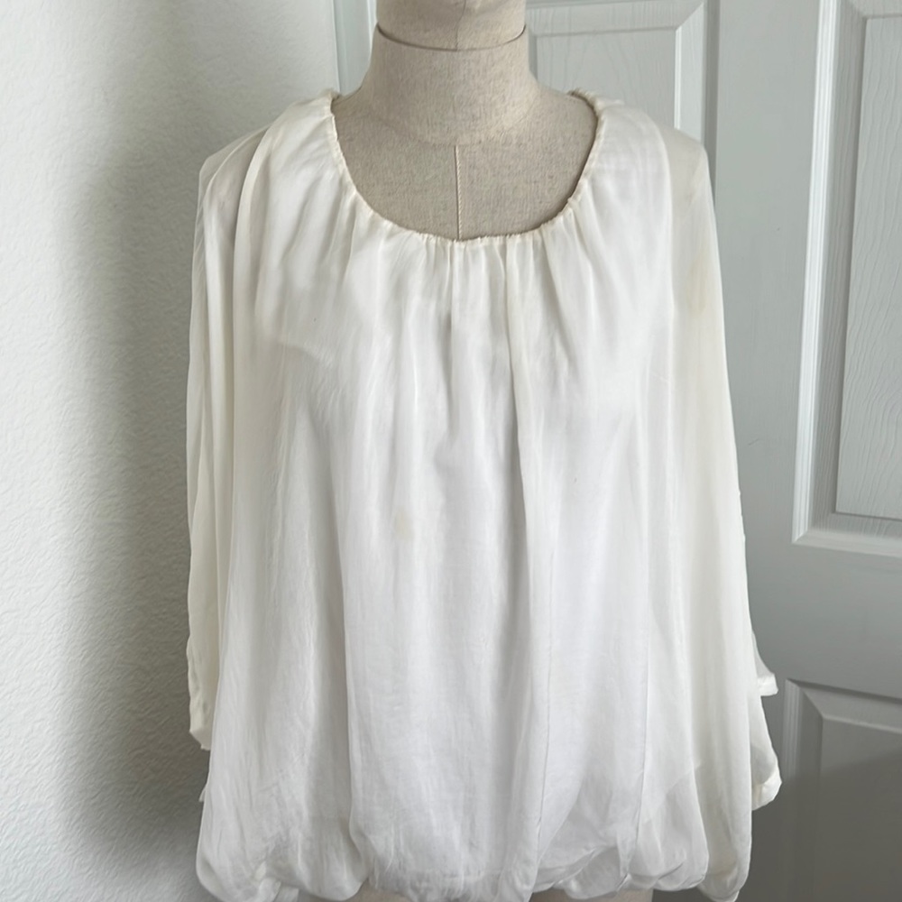 Baci silk bat wing blouse